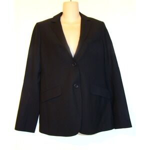 Theory Womens Telissa Tailor Wool Blend Black Work Jacket Blazer Size 6  A131